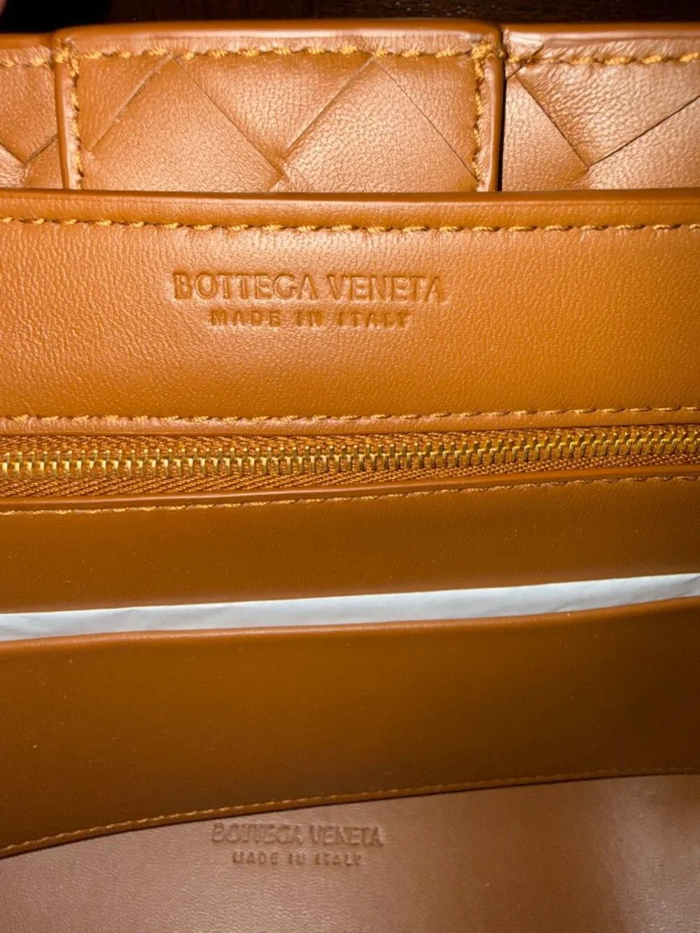 New Bottega Veneta Brown Small Andiamo Bag